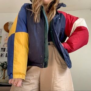 Colorblock Reversable Puffer Coat